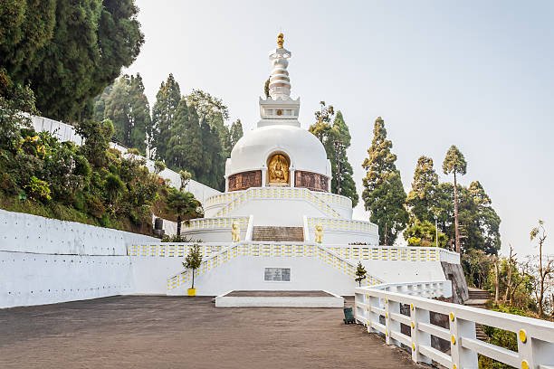 Japanese World Peace Pagoda in Darjeeling, India