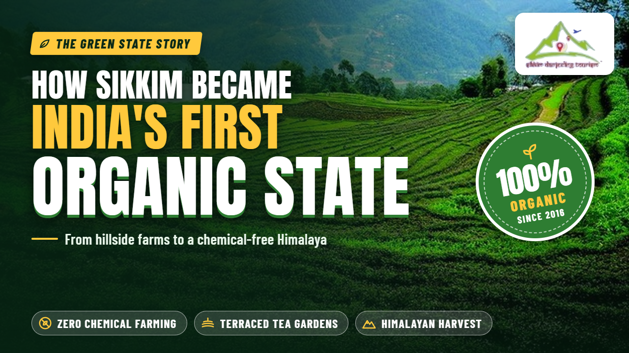 Terraced organic farms in Sikkim, India’s first organic state